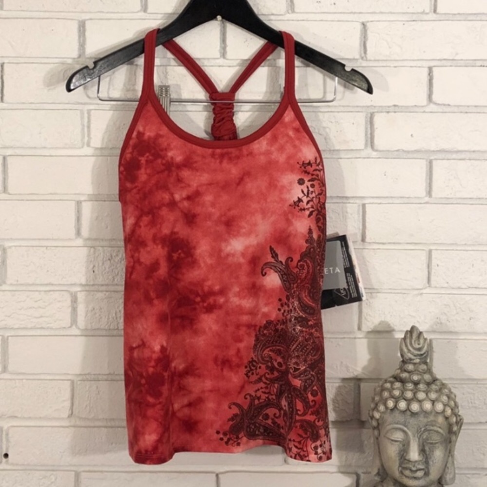 ATHLETA Yoga Pavitra Red Racerback Bra Tank Top